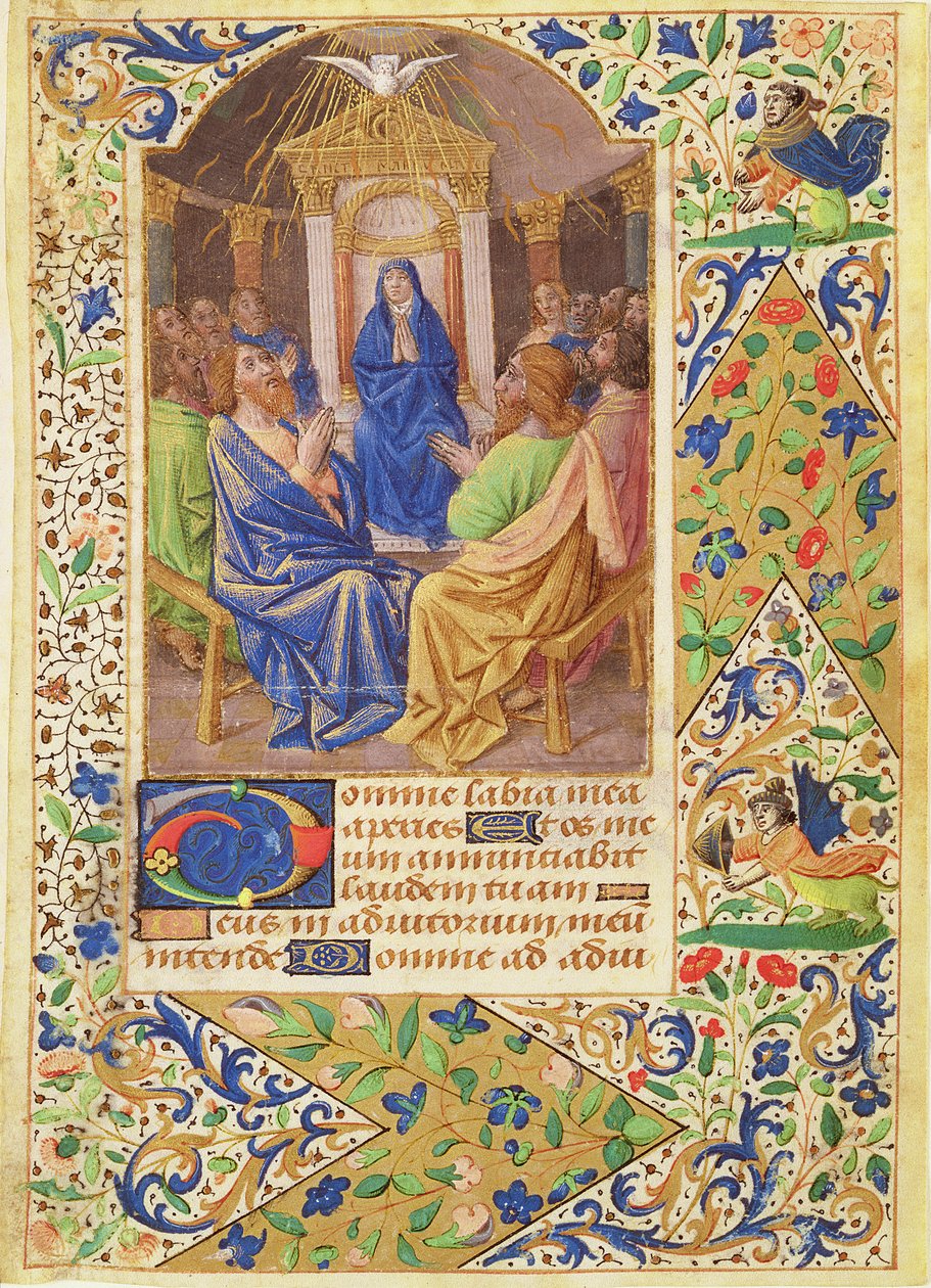 Sestoupení Ducha svatého (wc on vellum) od French School