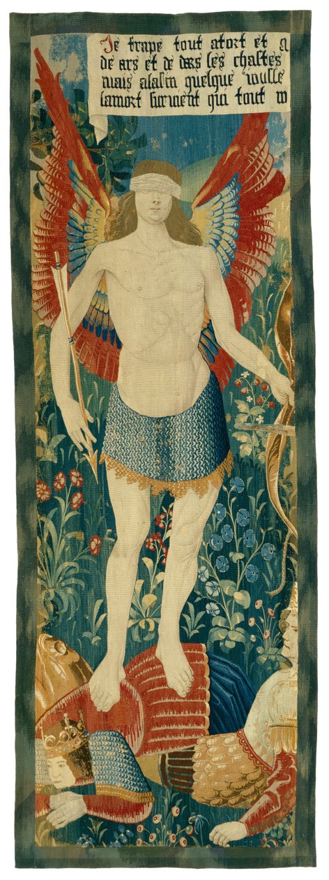 Eros Triumphant, 1500-20 (vlna a hedvábí) od French School