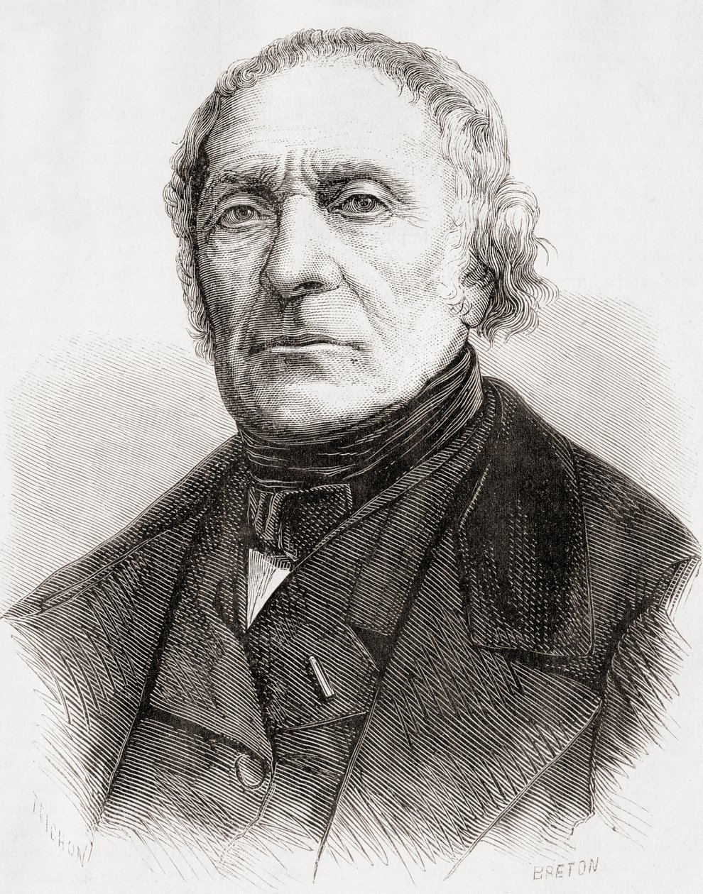 François Pierre Guillaume Guizot, z LUnivers Illustré, publikoval 1866 od French School