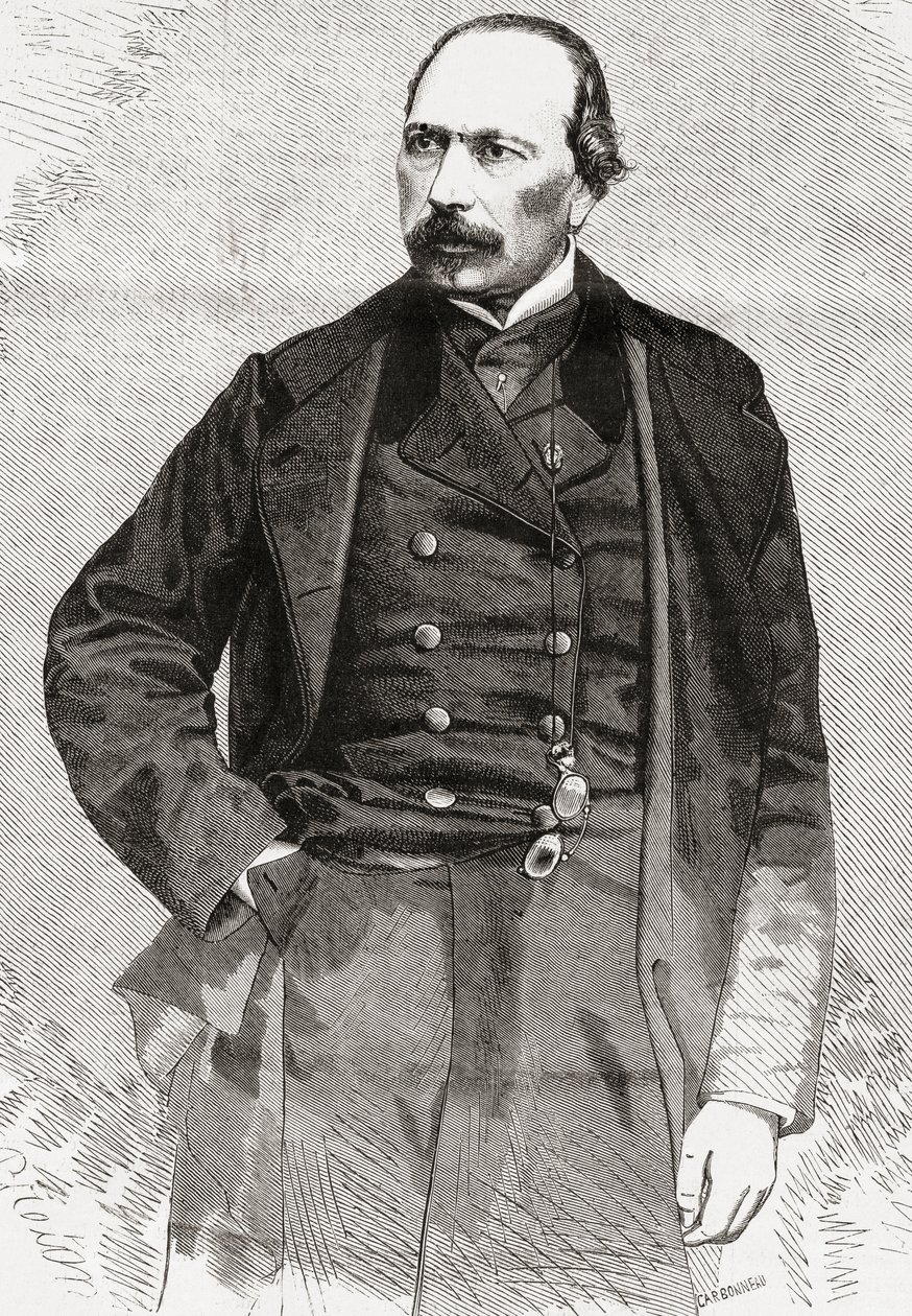 François Ponsard, z LUnivers Illustré, 1866 od French School