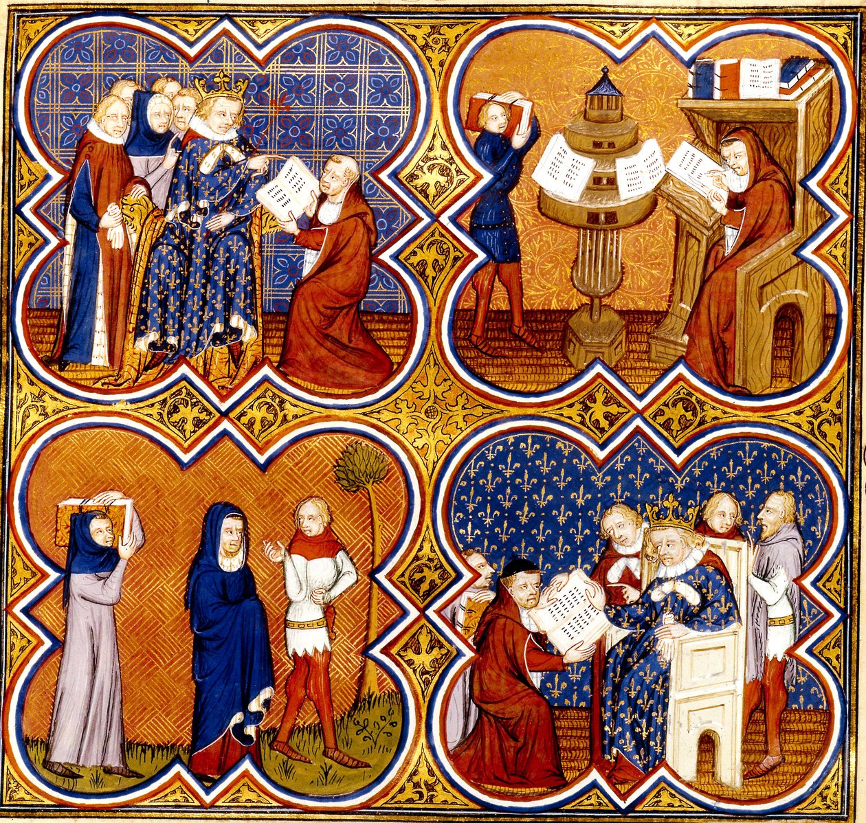 Ilustrace Překlad Aristotela, 1380-90 od French School
