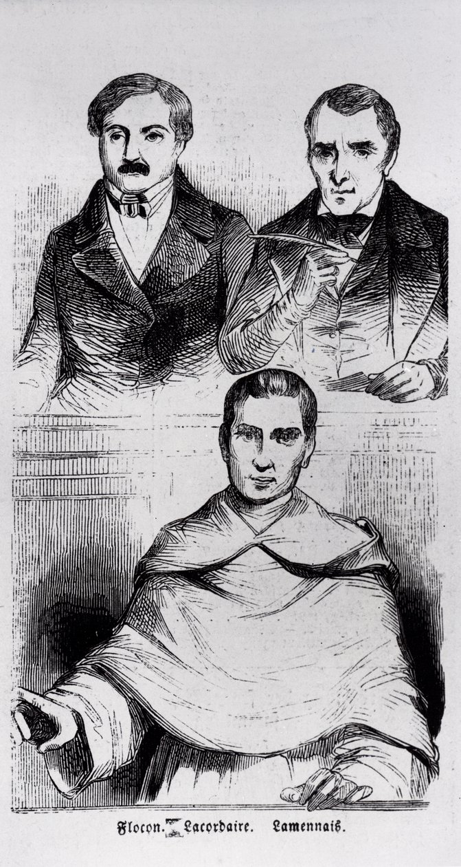 Jean-Baptiste Lacordaire, Fr. de Lamennais a F. Flocon od French School