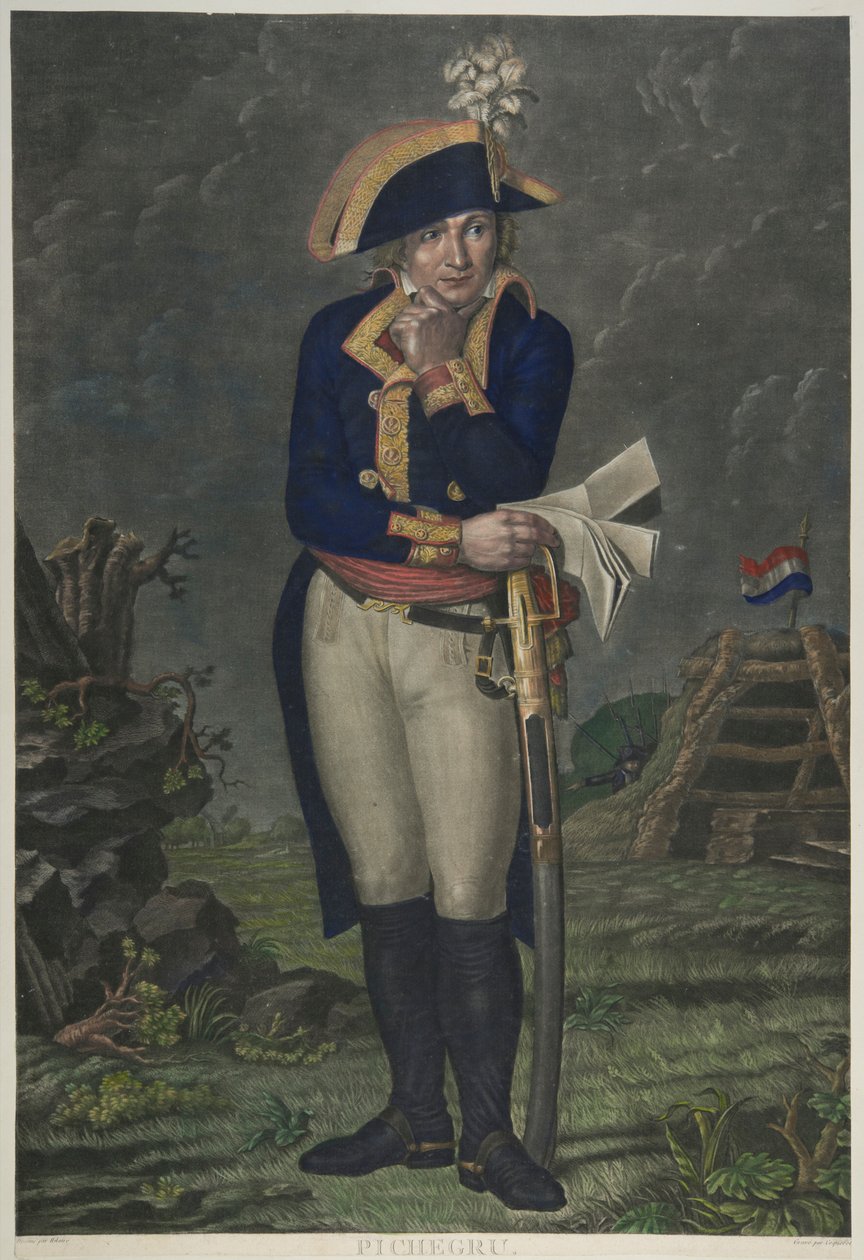 Jean-Charles Pichegru (barevná rytina) od French School