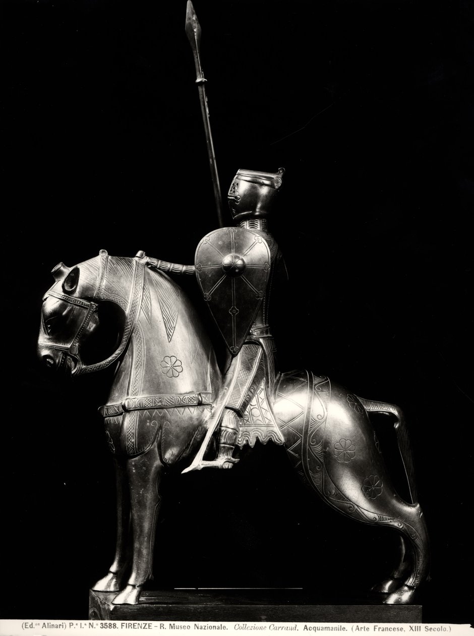 Knight aquamanile (měď) od French School