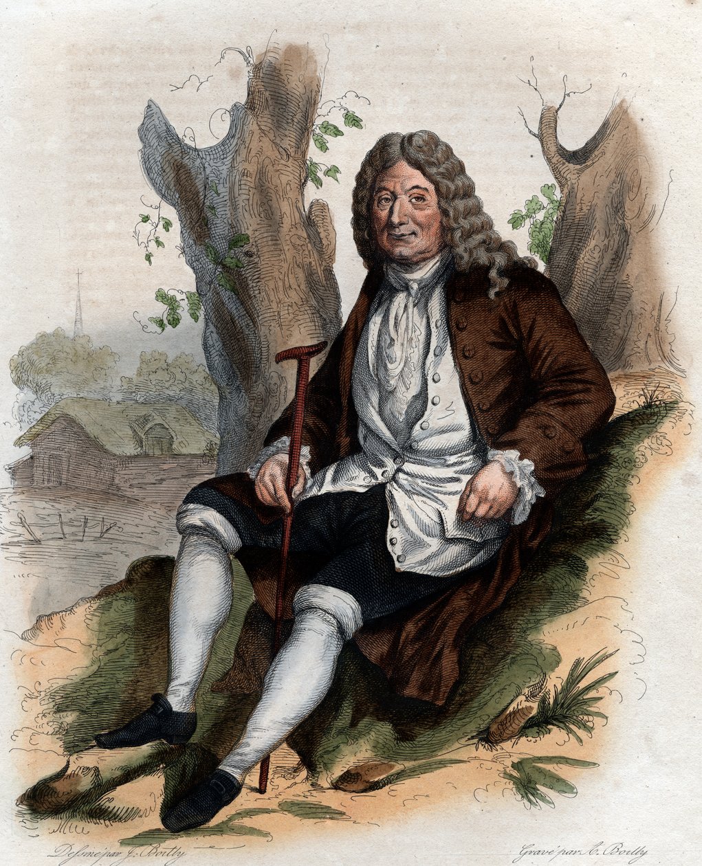 Portrét Alaina René Lesage (Le Sage) (1668-1747), francouzský romanopisec a dramatik. od French School