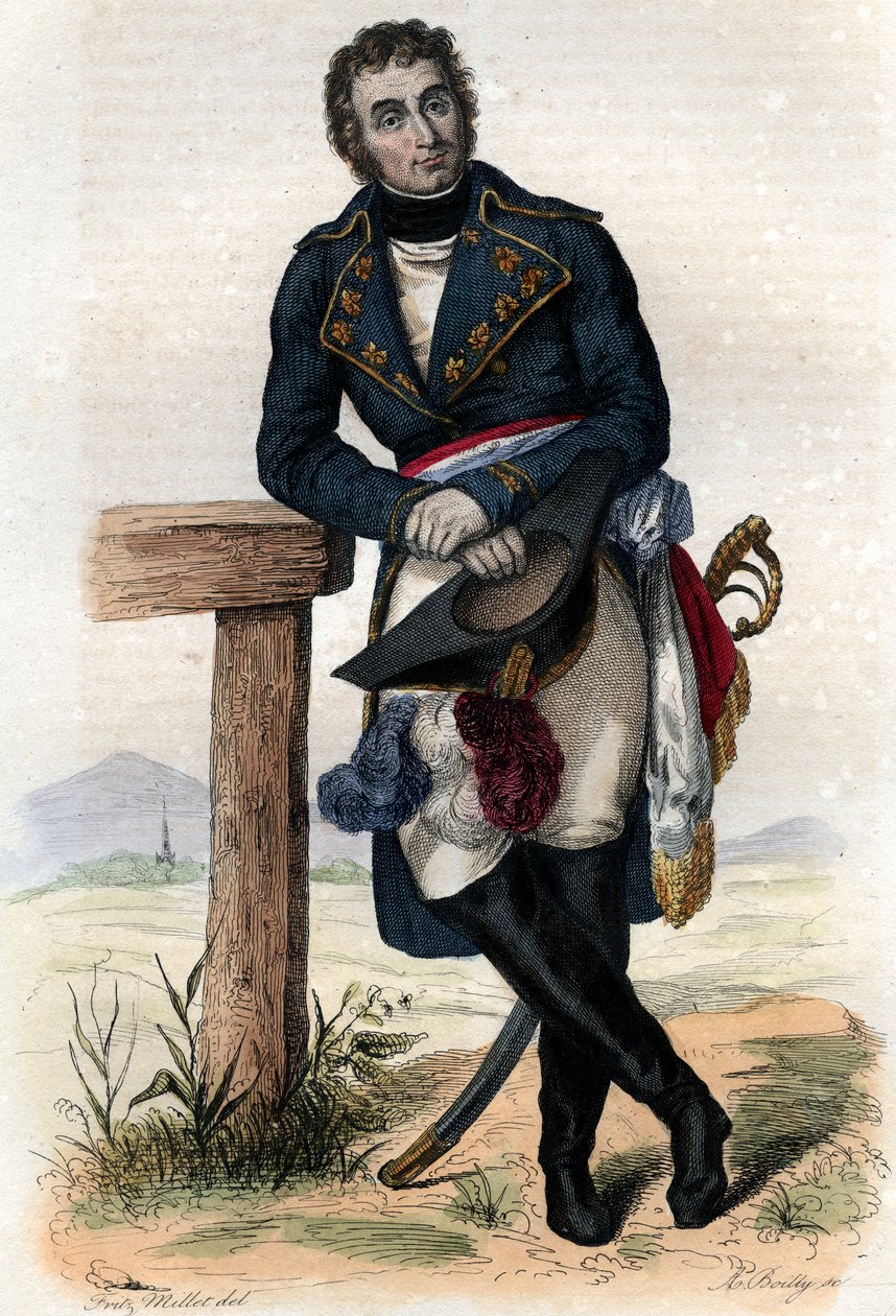 Portrét Andre Massena (1758-1817), 1. vévoda de Rivoli, 1. princ dEssling, francouzský vojenský velitel. od French School
