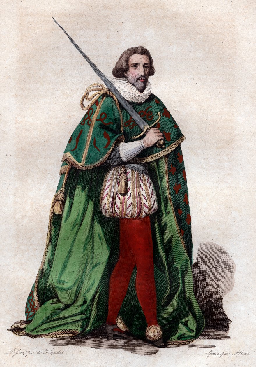 Portrét Francois de Bonne, vévoda de Lesdiguieres (1543-1626), francouzský voják a konstábl Francie. od French School