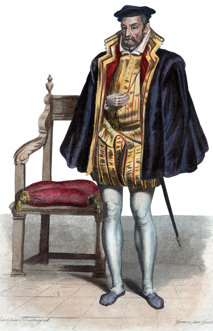 Portrét Gasparda II de Coligny (1519-1572), francouzského šlechtice a admirála. od French School