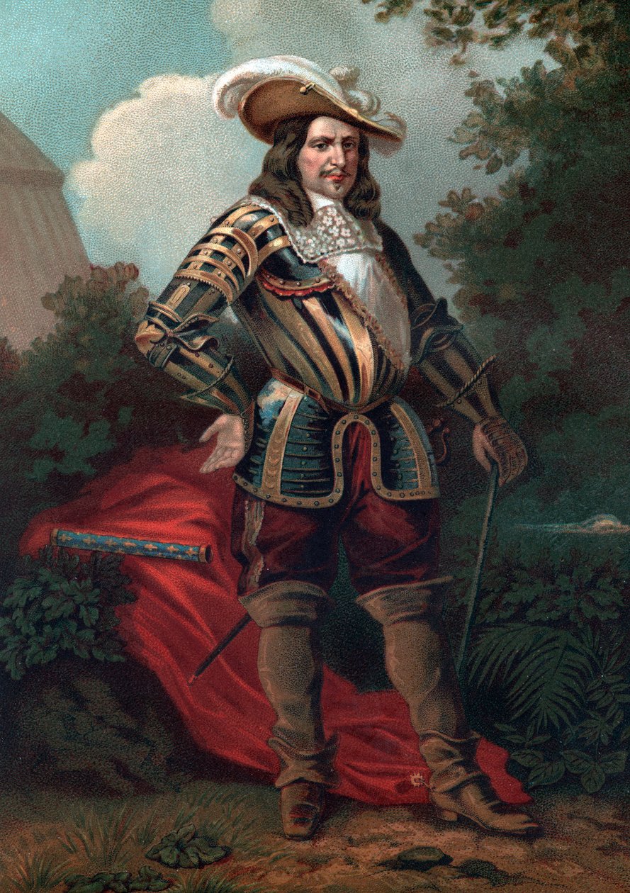 Portrét Henri de La Tour dAuvergne, Vicomte de Turenne (1611-1675), maršál Francie. od French School