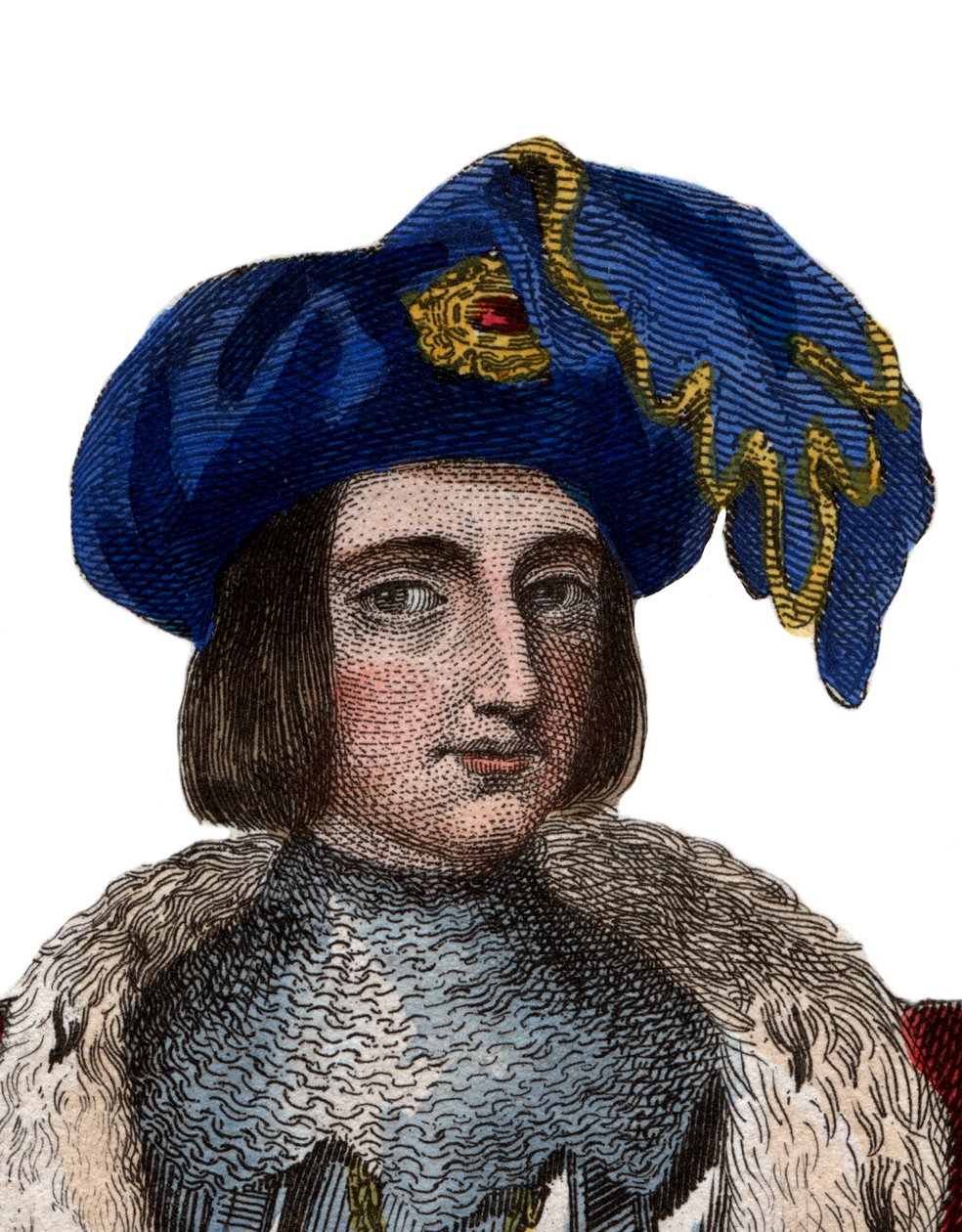 Portrét Jana Orleánského, hraběte z Dunois (Bastard z Orleansu) (1402-1468). od French School