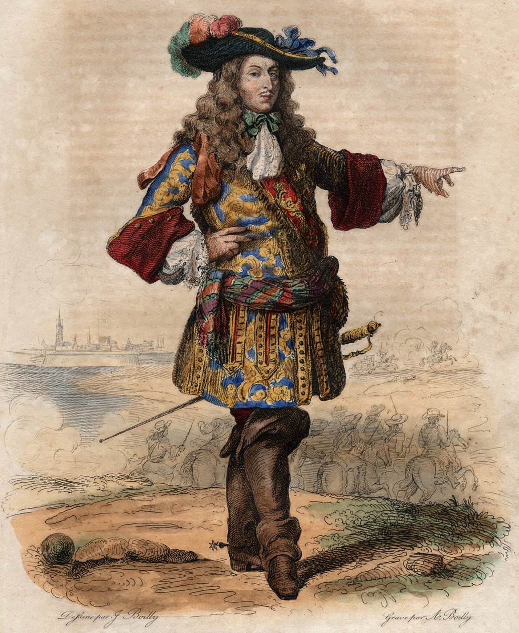 Portrét Louise de Bourbon, prince z Conde (1621-1686), francouzského generála, známého jako le Grand Conde. od French School