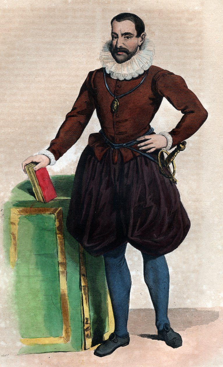 Portrét Philippe Duplessis Mornay (1549-1623), seigneur du Plessis Marly, francouzský protestantský spisovatel. od French School