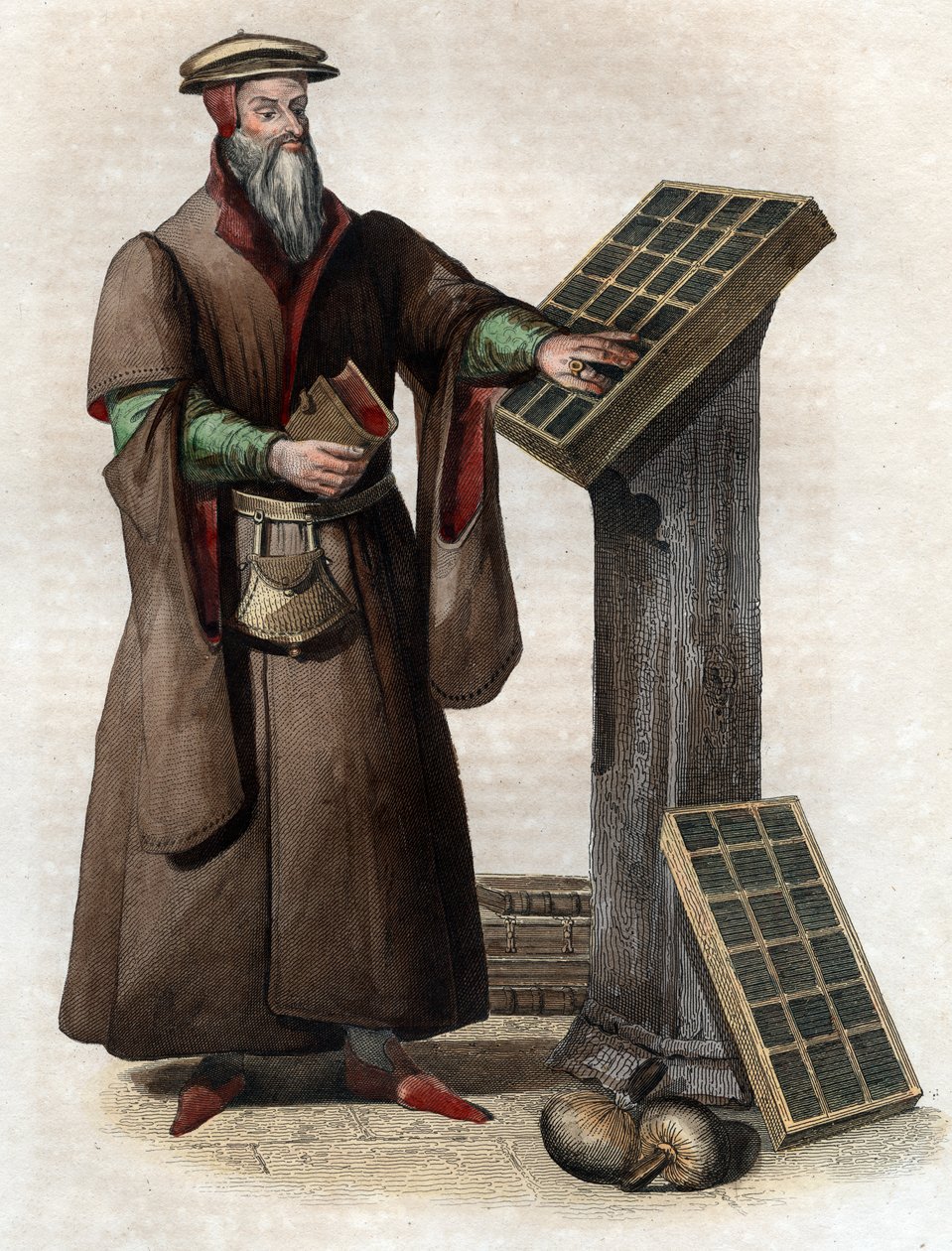Portrét Roberta I. Estienna (Robert Stephens) (1503-1559), francouzský tiskař. od French School