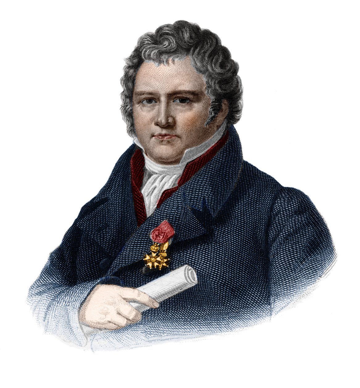 Portrét barona Guillaume Louis Ternaux nebo Ternaux lAine (1763-1833) francouzský průmyslník. od French School
