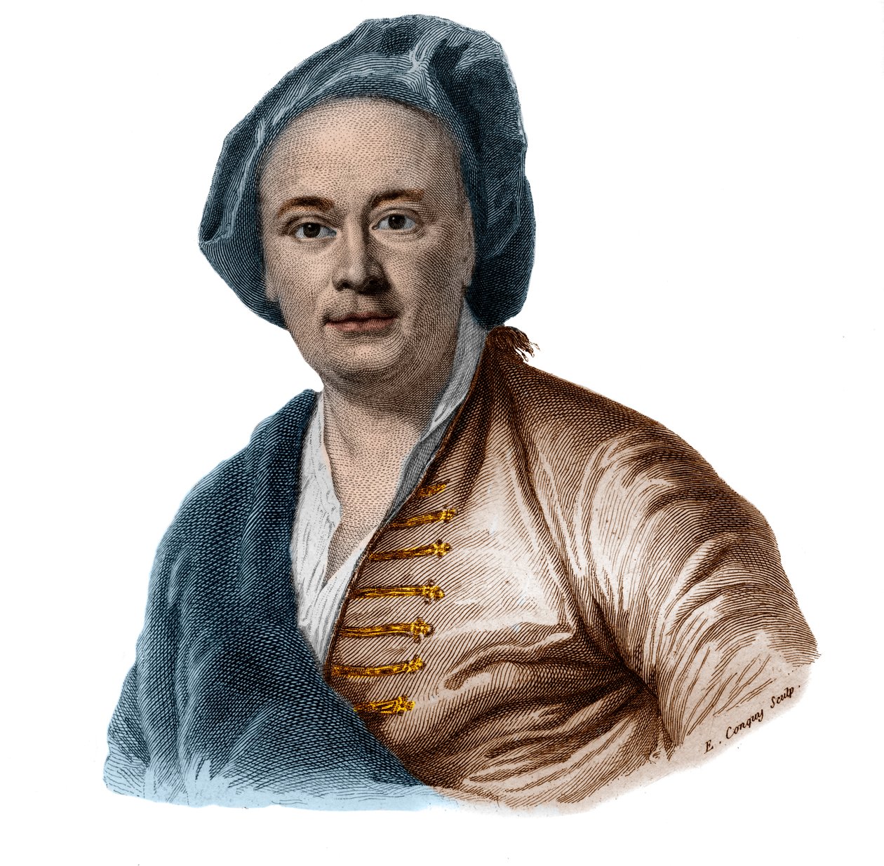Portrét francouzského malíře Maurice Quentina Delatour (De La Tour) (1704-1788). od French School
