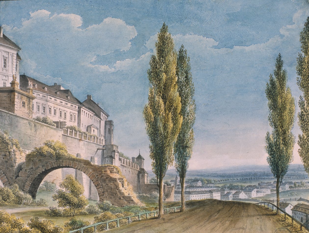 Hradby italského města (wc na papíře) od French School