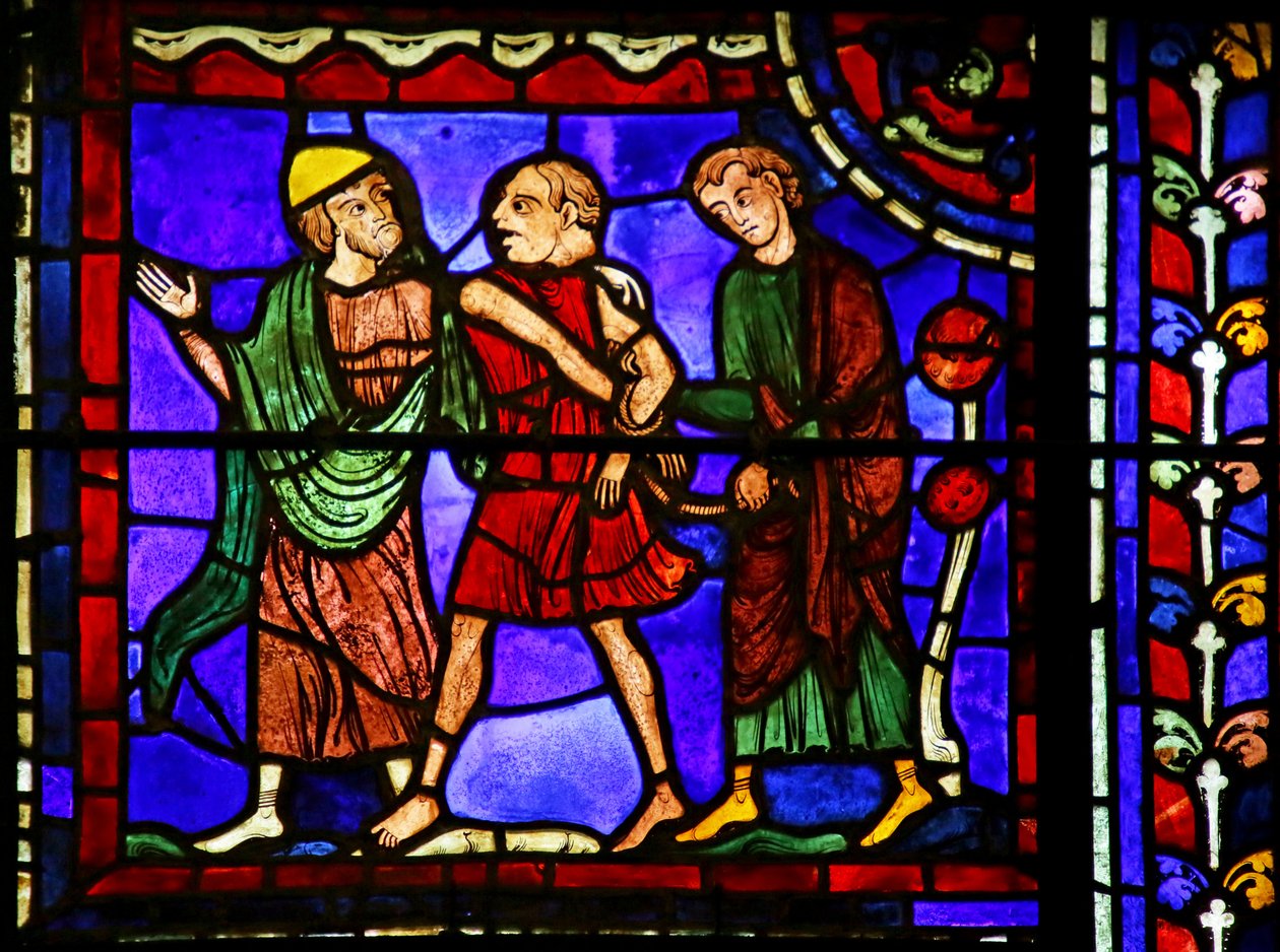 Scéna ze života svatého Martina, katedrála v Chartres od French School