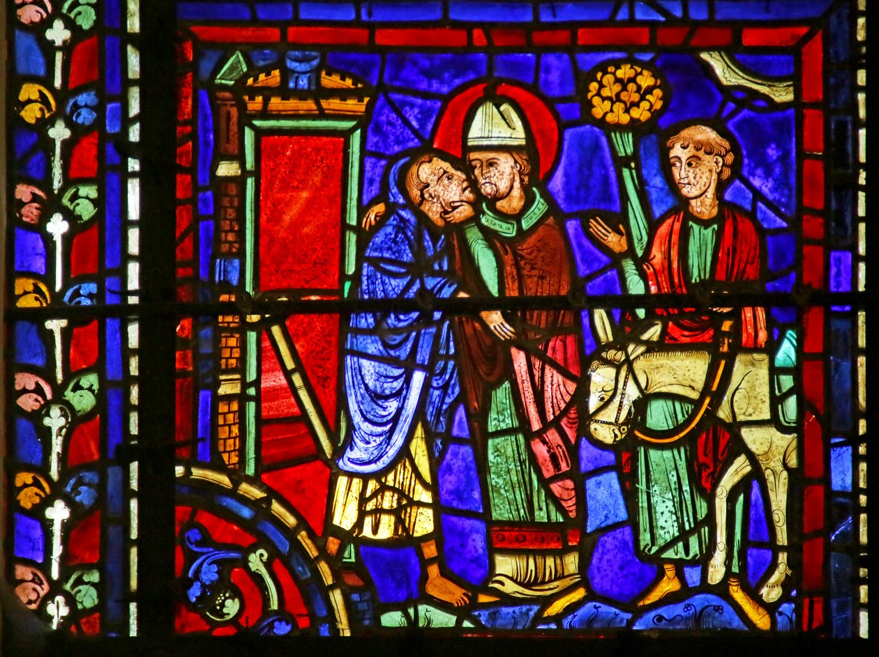 Scéna ze života svatého Martina, katedrála v Chartres od French School