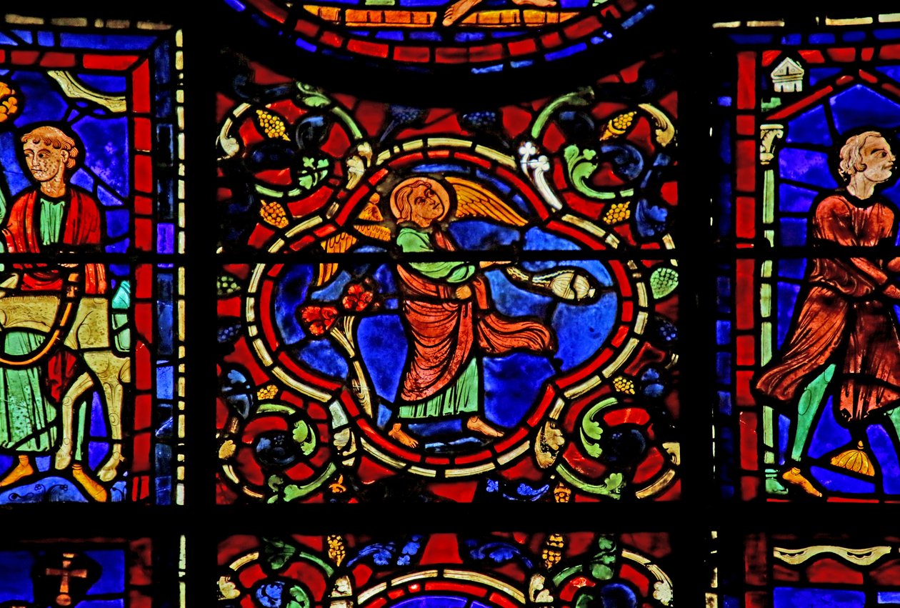 Scéna ze života svatého Martina, katedrála v Chartres od French School