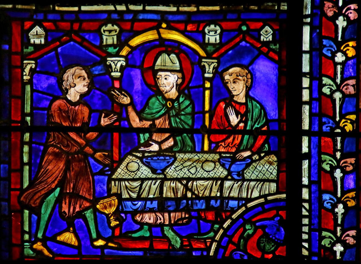 Scéna ze života svatého Martina, katedrála v Chartres od French School