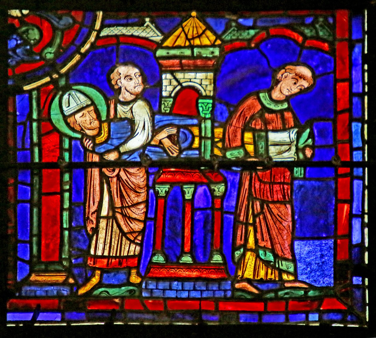 Scéna ze života svatého Martina, katedrála v Chartres od French School