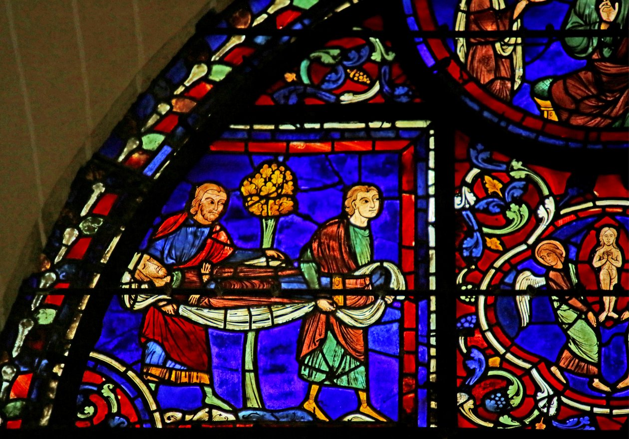 Scéna ze života svatého Martina, katedrála v Chartres od French School