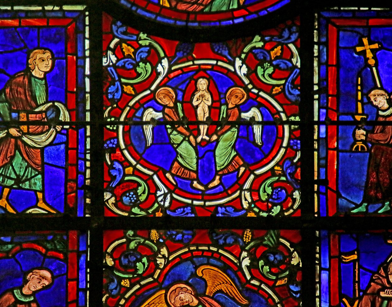 Scéna ze života svatého Martina, katedrála v Chartres od French School