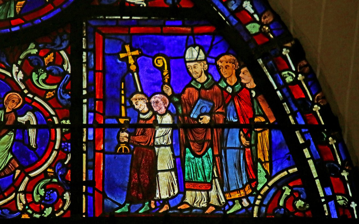 Scéna ze života svatého Martina, katedrála v Chartres od French School