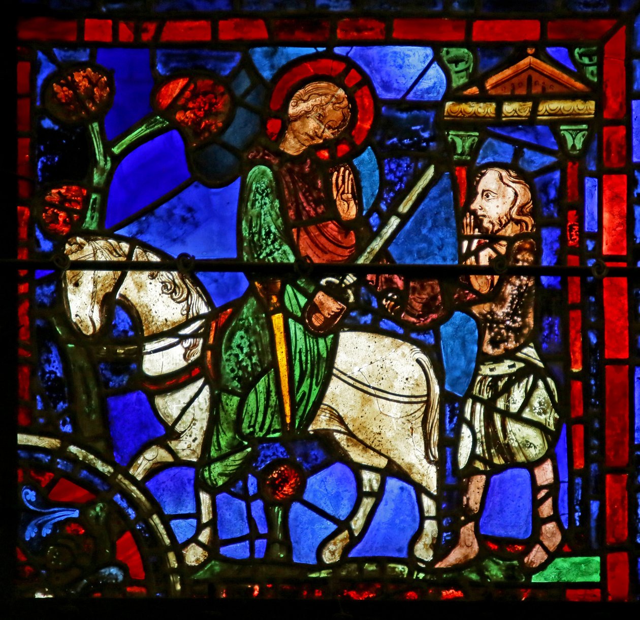 Scéna ze života svatého Martina, katedrála v Chartres od French School