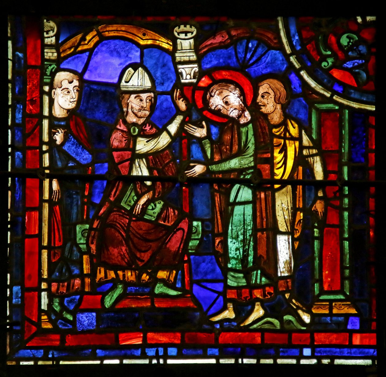 Scéna ze života svatého Martina, katedrála v Chartres od French School