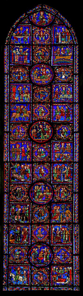 Scéna ze života svatého Martina, katedrála v Chartres od French School