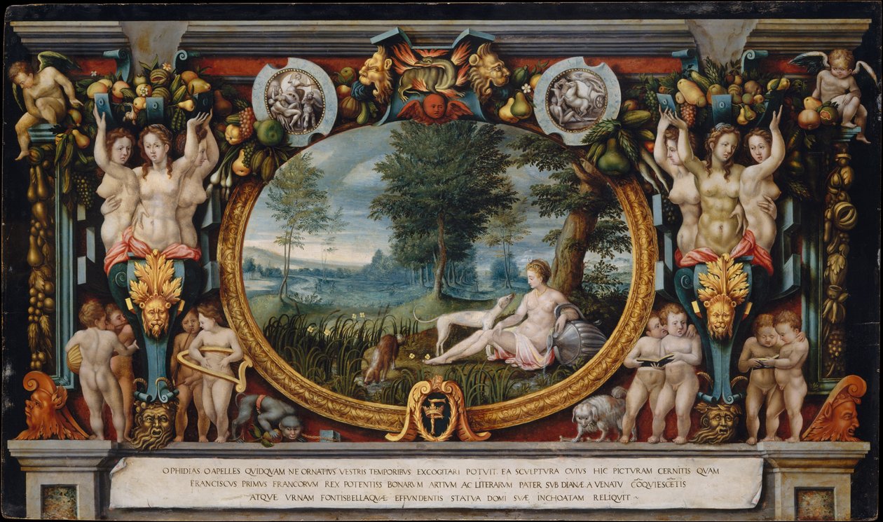 Nymfa z Fontainebleau, kolem 1575-99 od French School