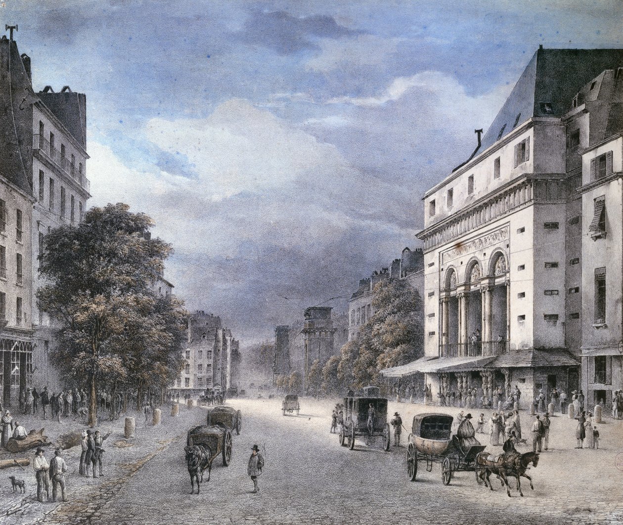 Divadlo Porte Saint-Martin, Paříž, kolem roku 1840 od French School