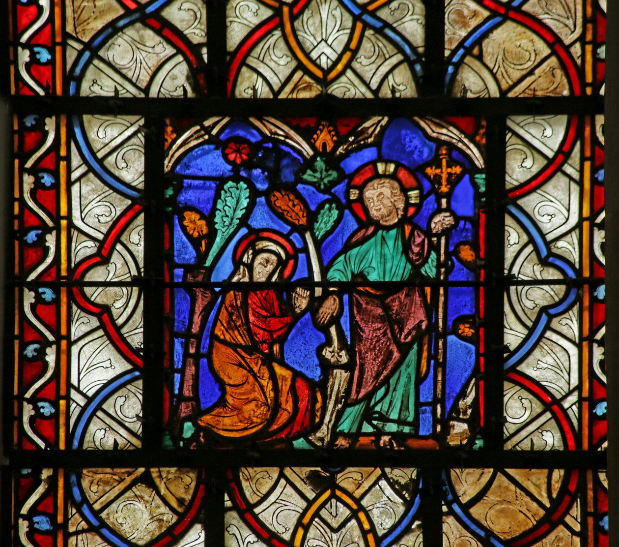 Okno s vyobrazením Noli Me Tangere od French School