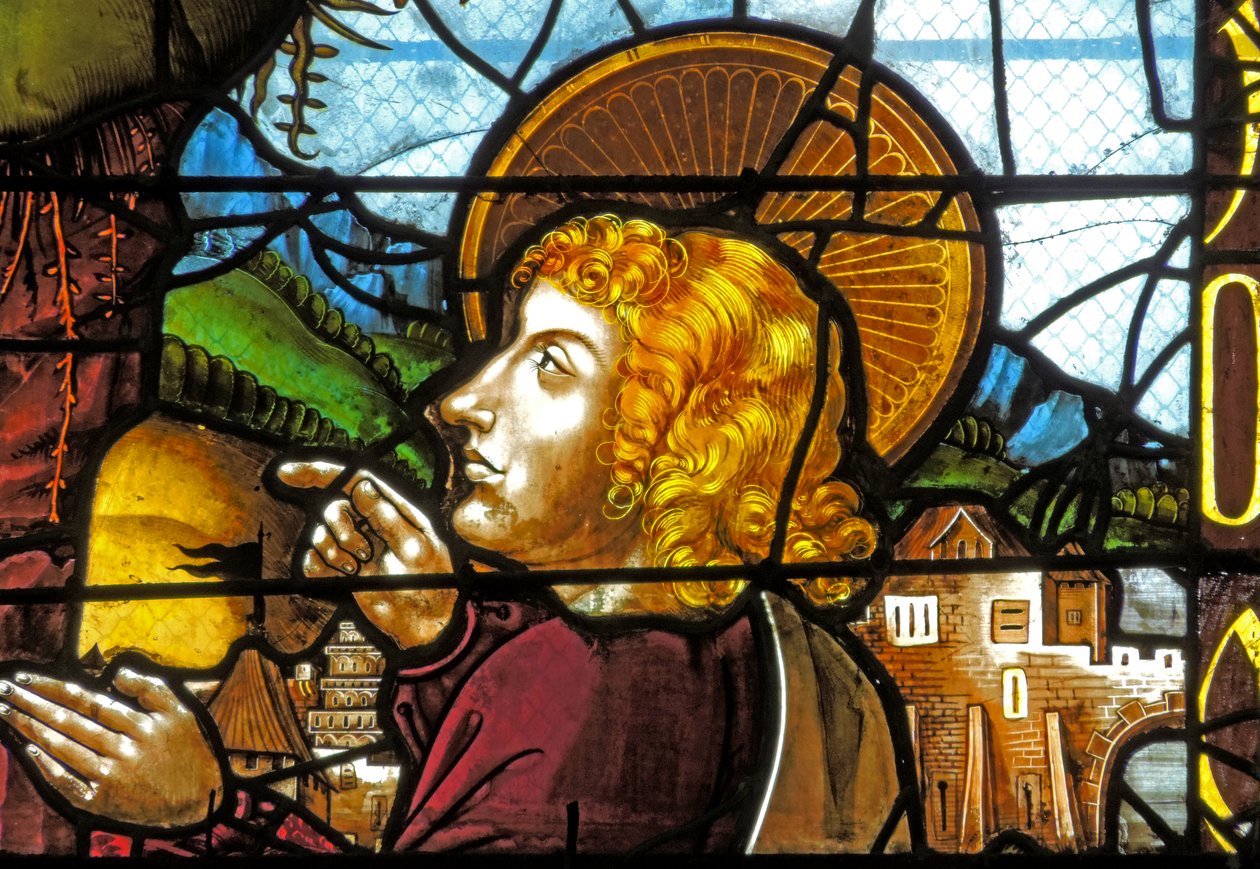 Okno zobrazující svatého Jana při Proměnění od French School