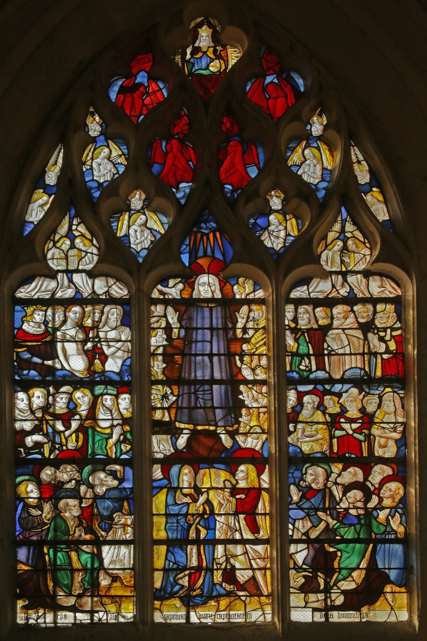 Okno zobrazující druhý příchod Krista, 1470 od French School