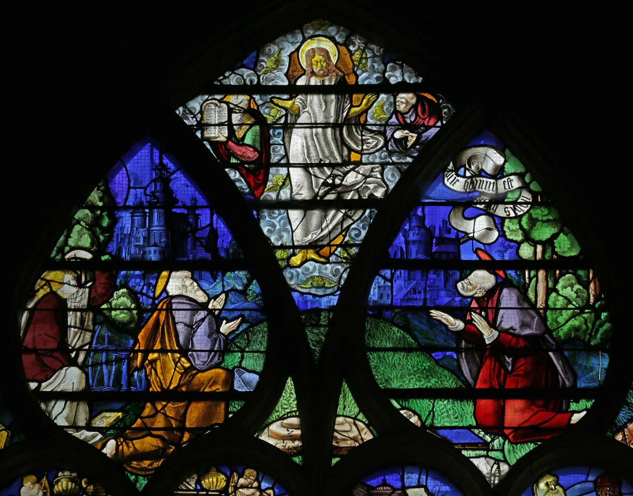 Okno zobrazující Proměnění, 1532 od French School