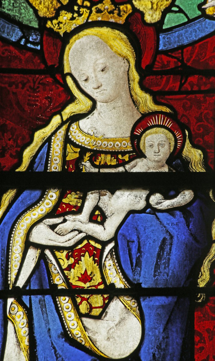 Okno zobrazující Pannu a dítě, c.1495 od French School