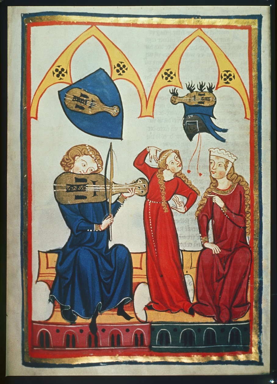 Šumař z Codexu Manesse, cca 1300-40 (pergamen) od German School