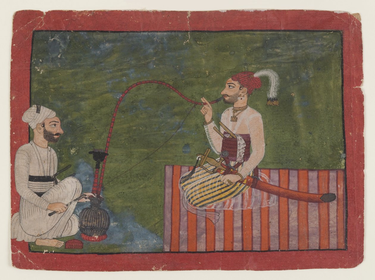 Portrét prince, cca 1700-1710 (neprůhledné wc na papíře) od Indian School