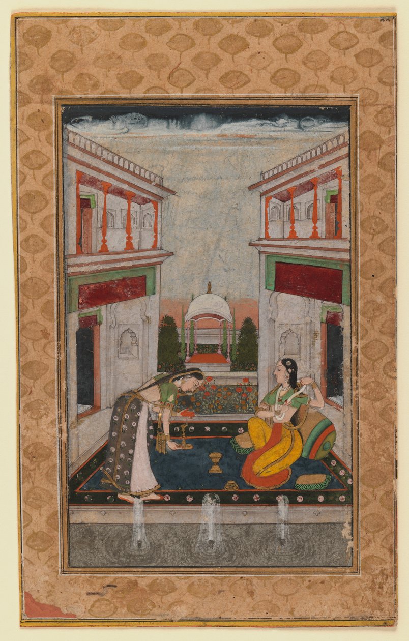 Syam Kalyan Ragini, cca 1740-1750 (neprůhledné wc na papíře) od Indian School