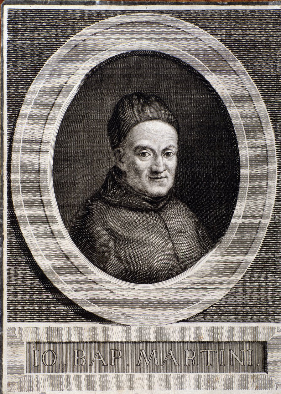 Portrét Giovanni Battista Martini (1706-1784), italský skladatel a hudební teoretik od Italian School