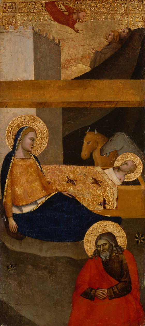 Narození Páně, c. 1360-1380 (tempera a plátkové zlato na dřevě) od Italian School