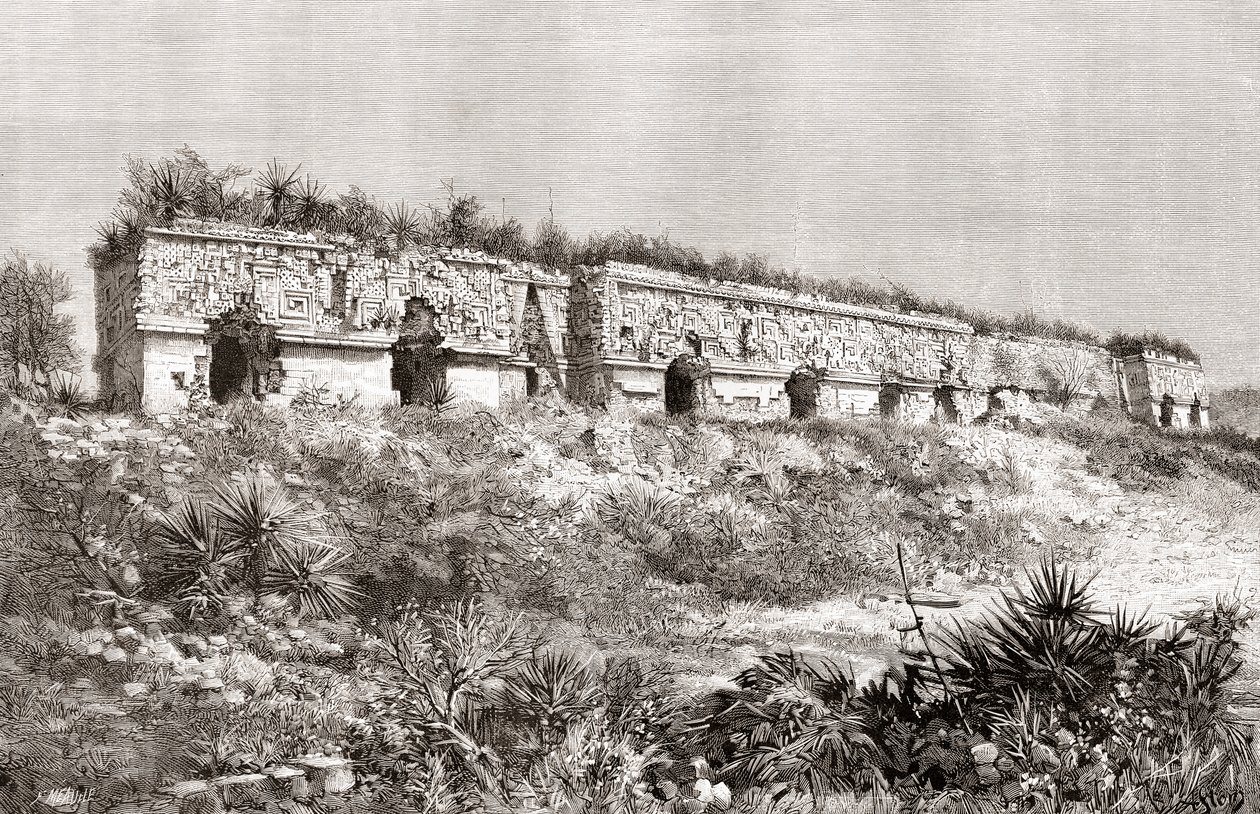 Palác guvernérů, Uxmal, Mexiko od Spanish School