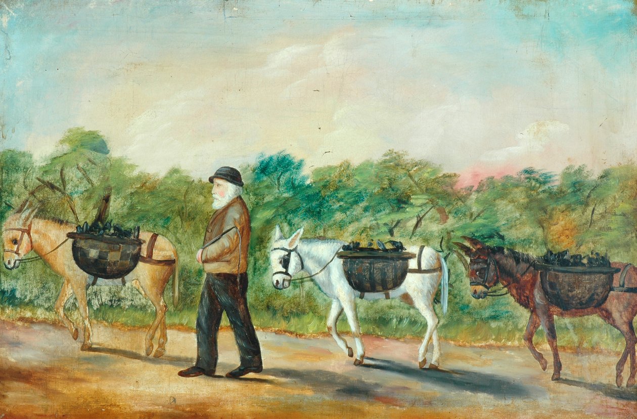 Přeprava uhlí do Shibden Valley, 1880 (olejomalba) od Unknown