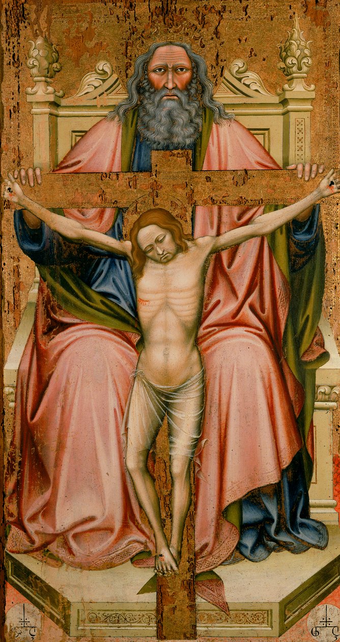Trojice, od Maestra G.Z., v Pinacoteca Nazionale ve Ferrara od Unknown