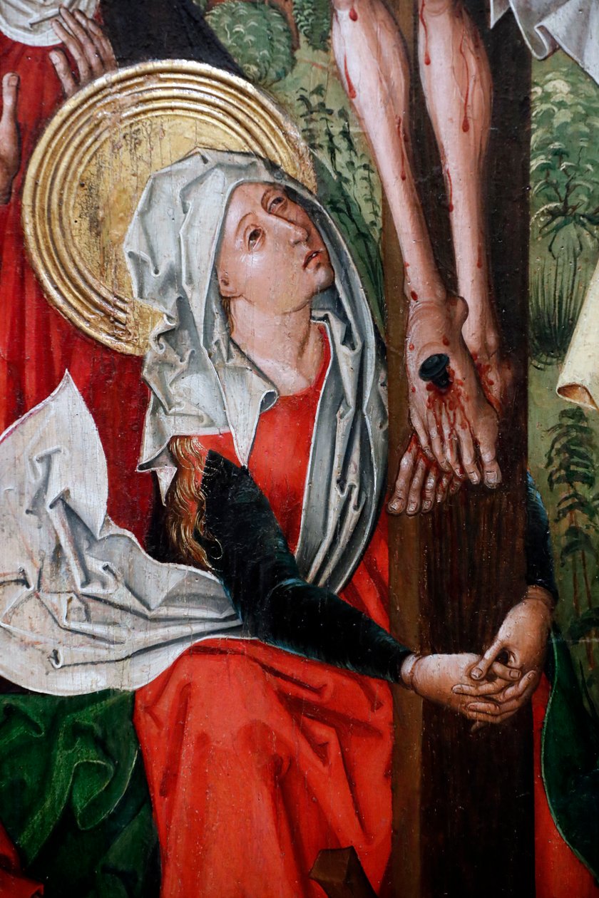 Ukřižování, detail (olej na dřevěné desce) od Unknown