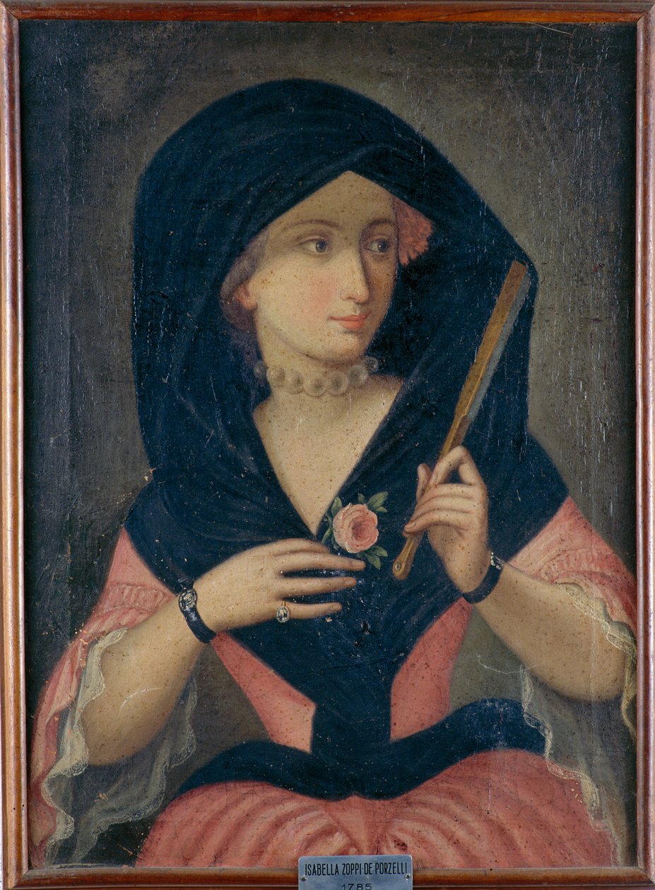 Portrét Isabelly Zoppi od Porzelli, 1785 od Unknown