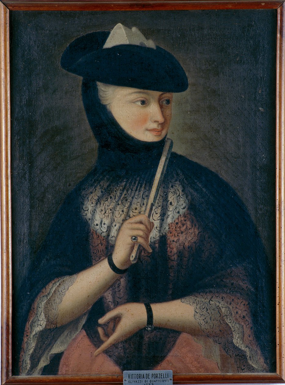 Portrét Vittoria de Porzelli, 1773 od Unknown