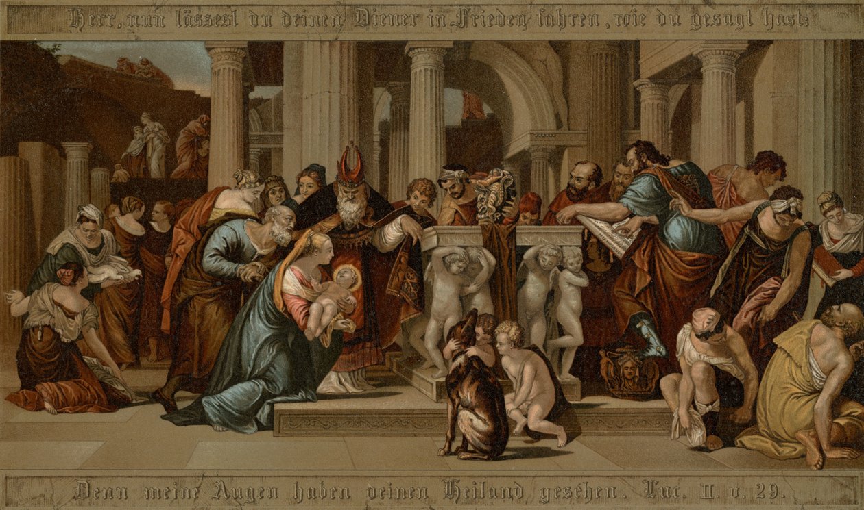 Prezentace v chrámu od after Veronese